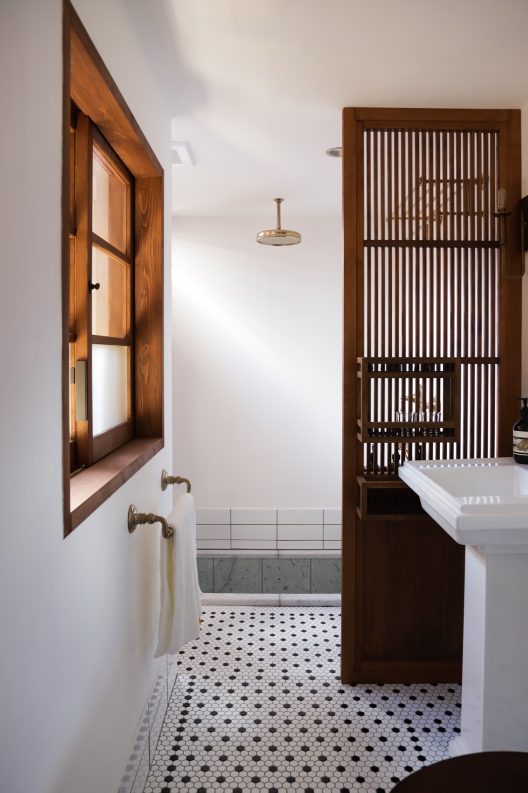 Séjour - Kyoto - Faire l'expérience d'une maison de ville Machiya (salle de bain retro)